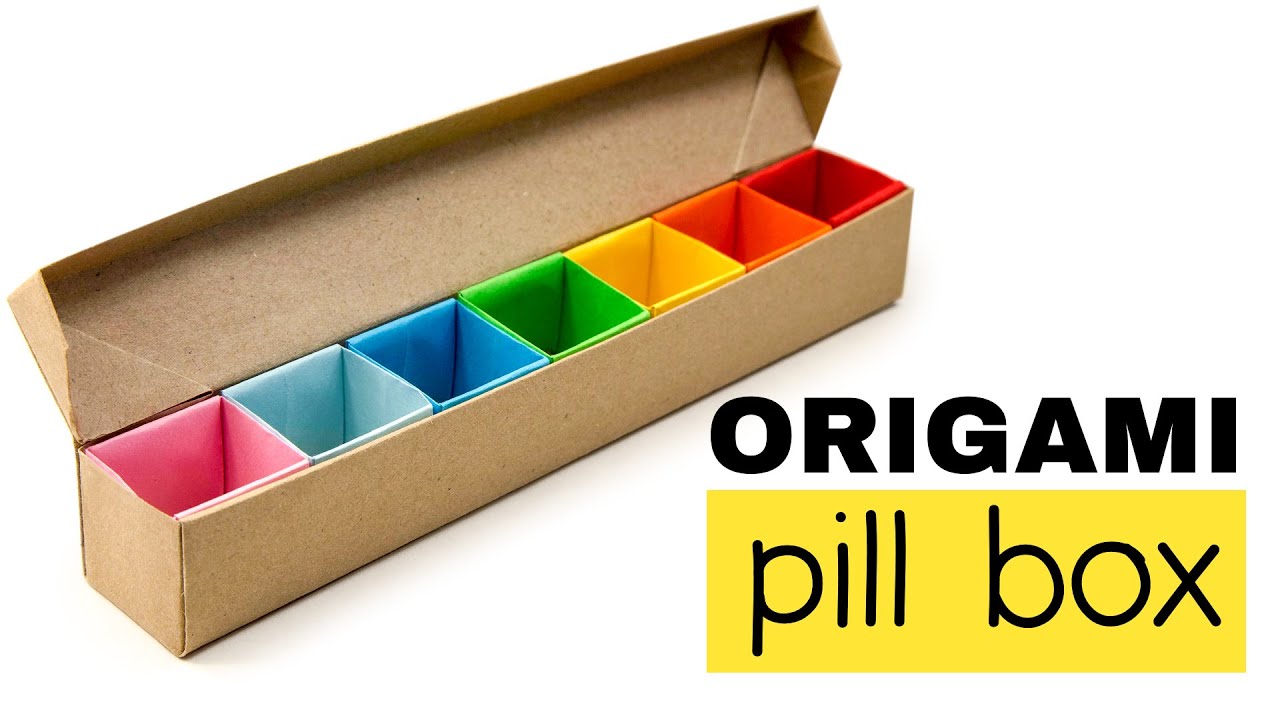 Origami Pill Box / Organizer Tutorial - DIY - Paper Kawaii