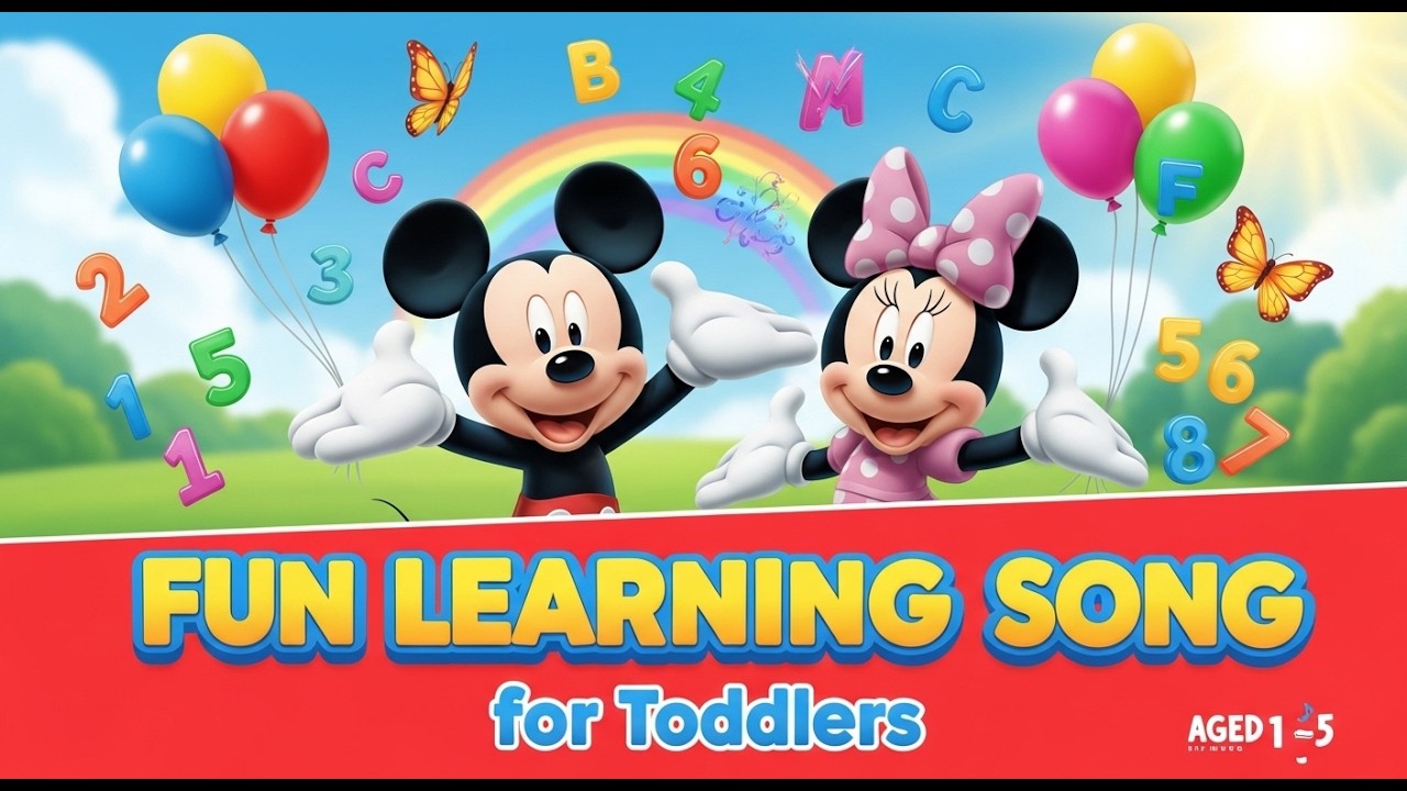 Mickey & Minnie Fun Learning Song | ABC, Colors & Playtime
