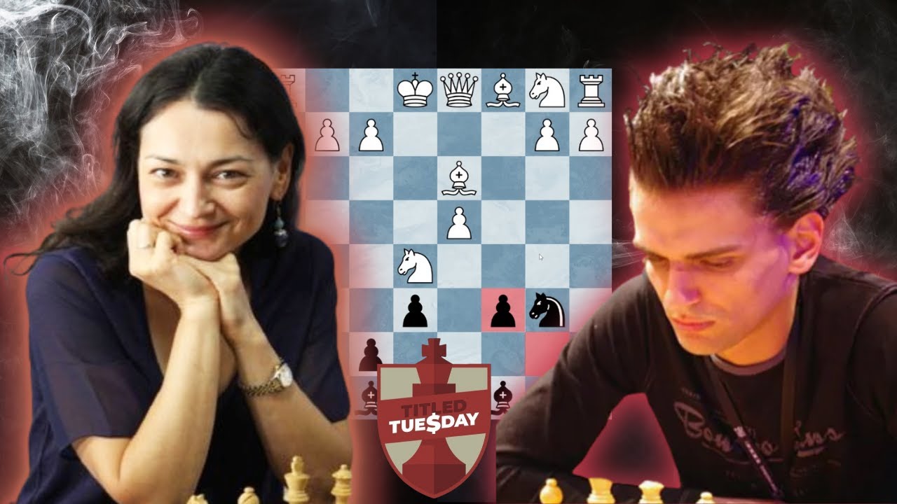 Je fais nulle contre Alexandra Kosteniuk, la championne du monde d'échecs, au Title Tuesday