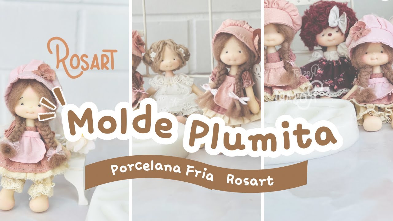 MOLDE PLUMITA 💜​ Porcelana Fría Tutorial - Rosart Arequipa 🌸​