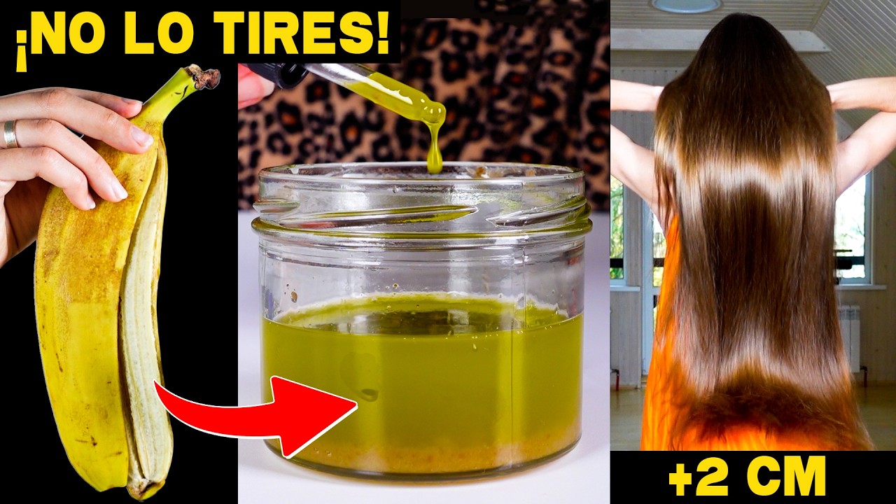 ¡NO LO TIRES! 🍌 Aceite de cáscara de banano para +5 cm de crecimiento extremo
