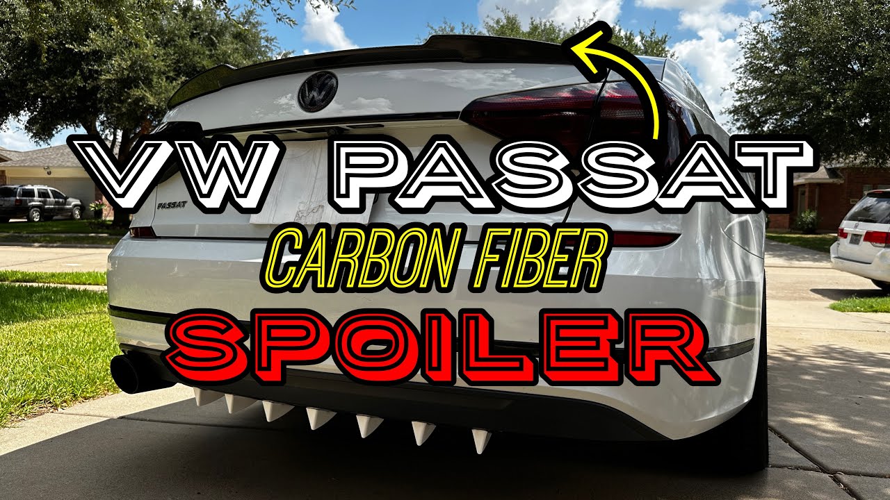 VW PASSAT - How To Install The BEST Fitting Rear SPOILER - Real Carbon Fiber