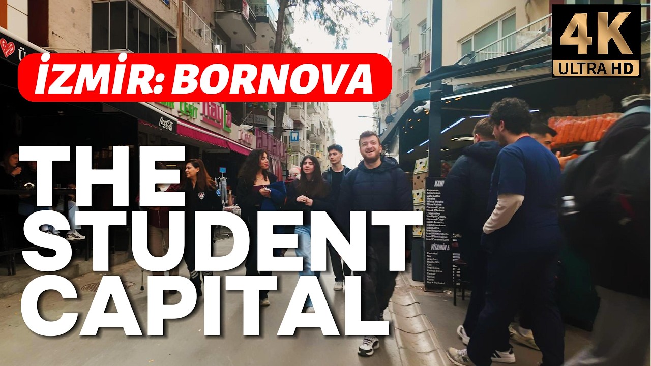The Student Capital 🇹🇷 İzmir Bornova 4K Walking Tour | Ege University 🎓✨