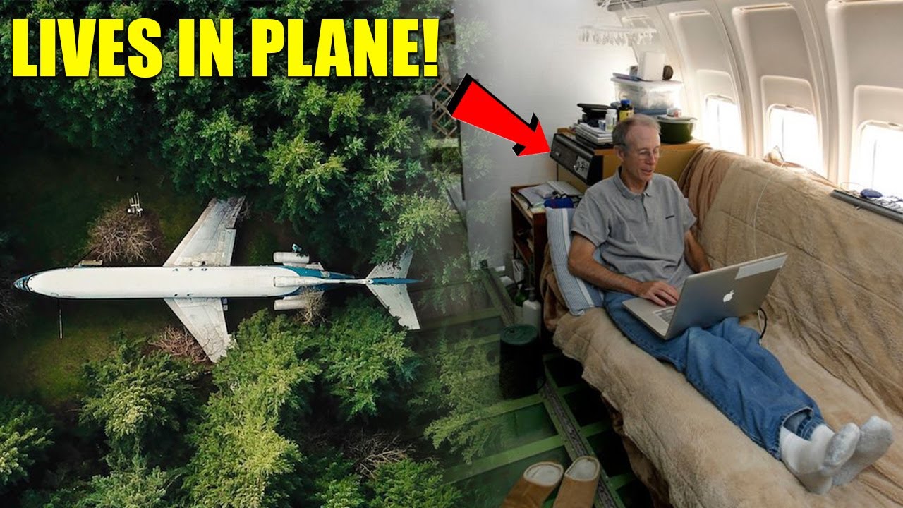 Abandoned Plane in the WOODS - CONVERTED INTO HOME!