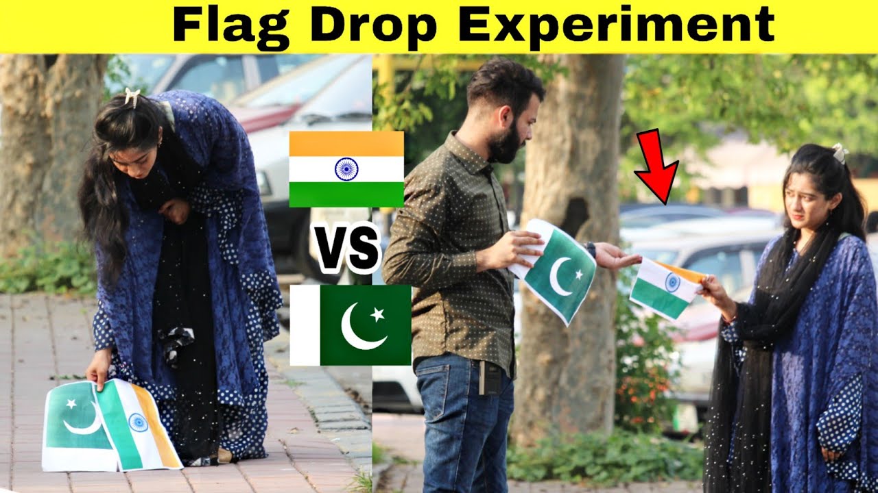 Indian Flag VS Pakistani Flag | Flag Dropping Social Experiment in Pakistan | 