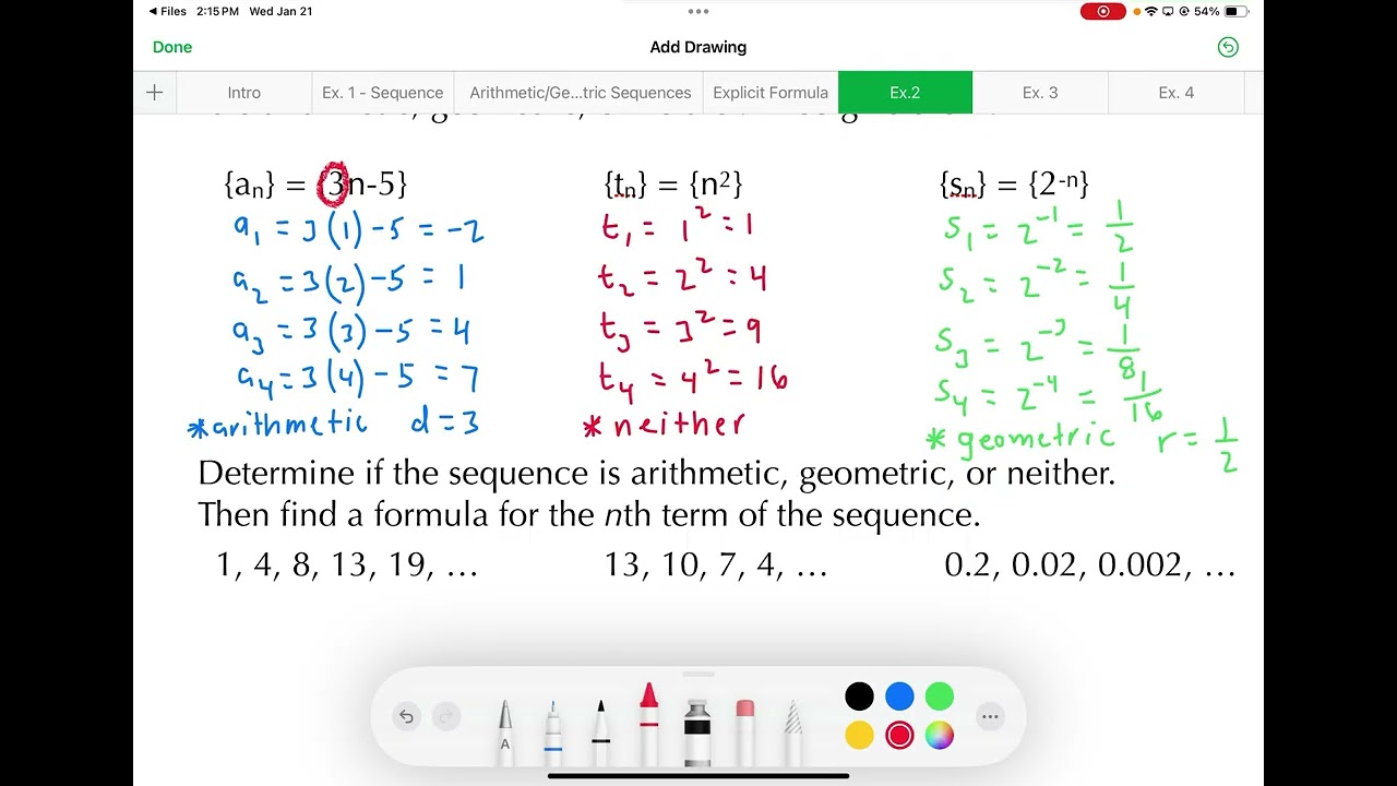 HPC 7.1 - Arithmetic & Geometric Sequences #1 