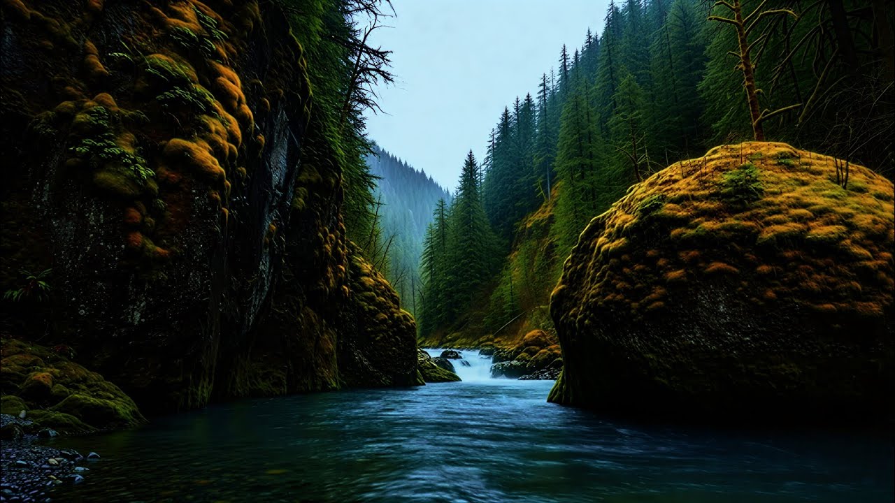 Emerald Forest River Night Ambience for Deep Sleep, Relaxation, and Stress Relief 🌿💧😴