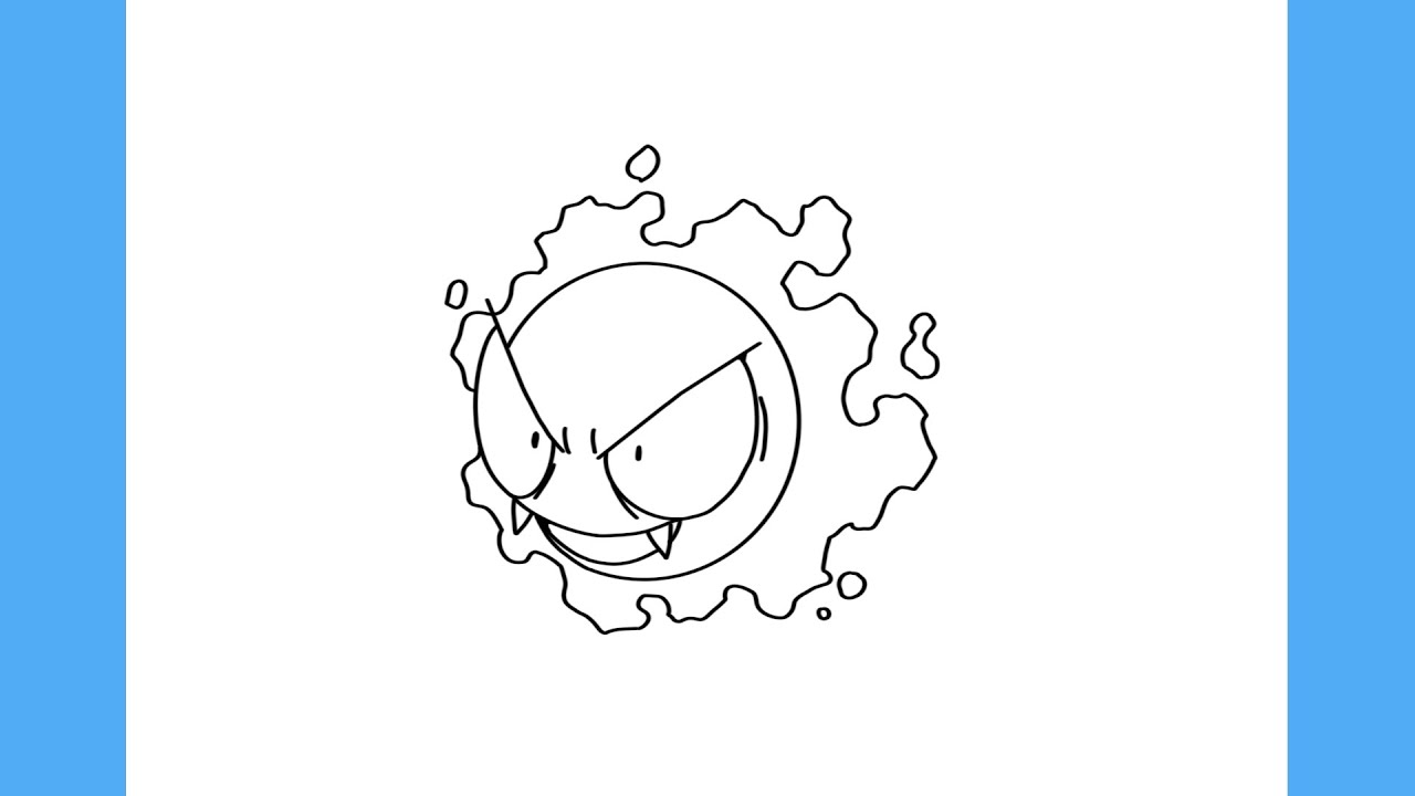 COMO DESENHAR O GASTLY - POKÉMON - COMO DESENHAR POKÉMON