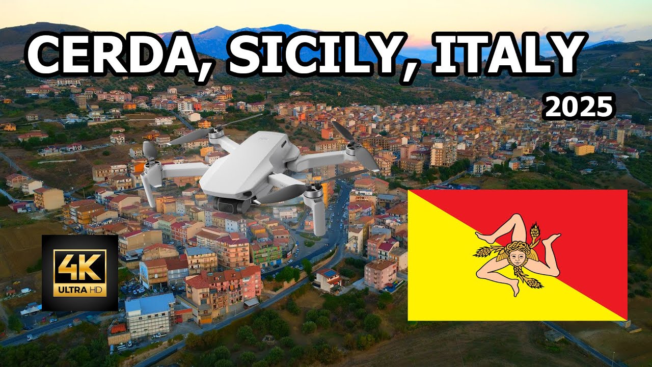 CERDA, SICILY, ITALY 4K AERIAL DRONE VIEW 2025