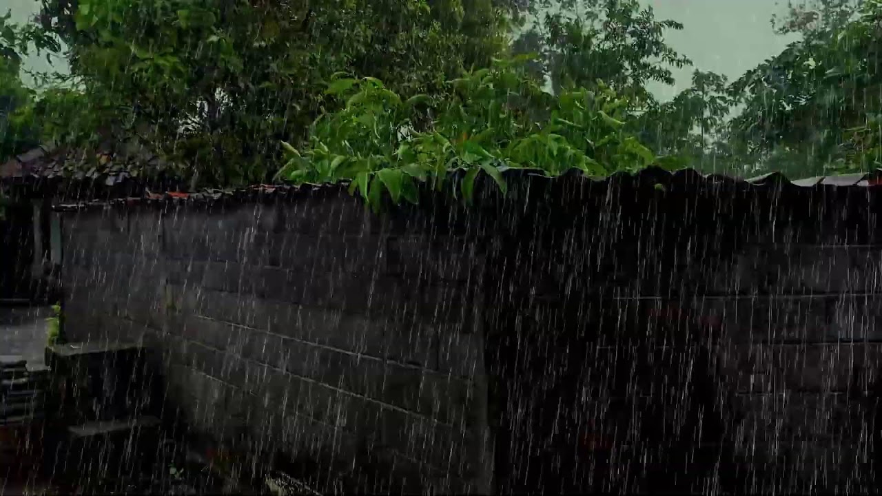 Thunder and Heavy Rain for Deep Sleep | 10 Hours Black Screen