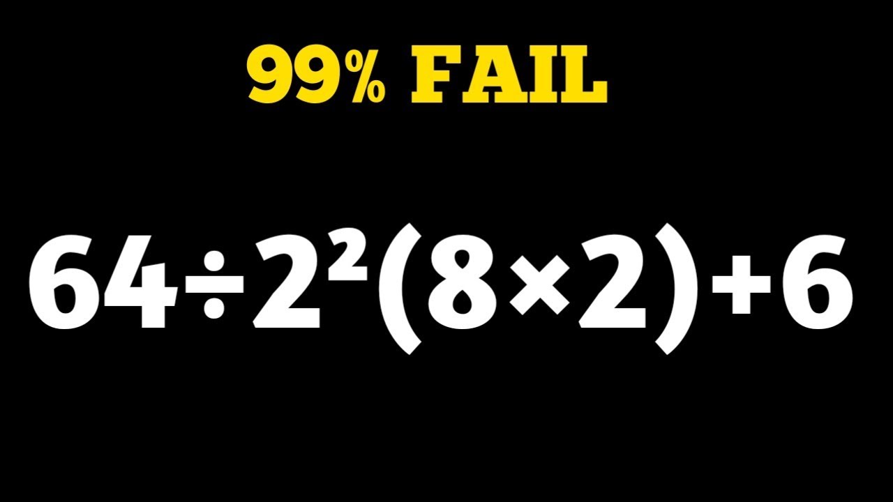 64÷2²(8×2)+6 = ? | Only Genius Can Solve This | Math Puzzle