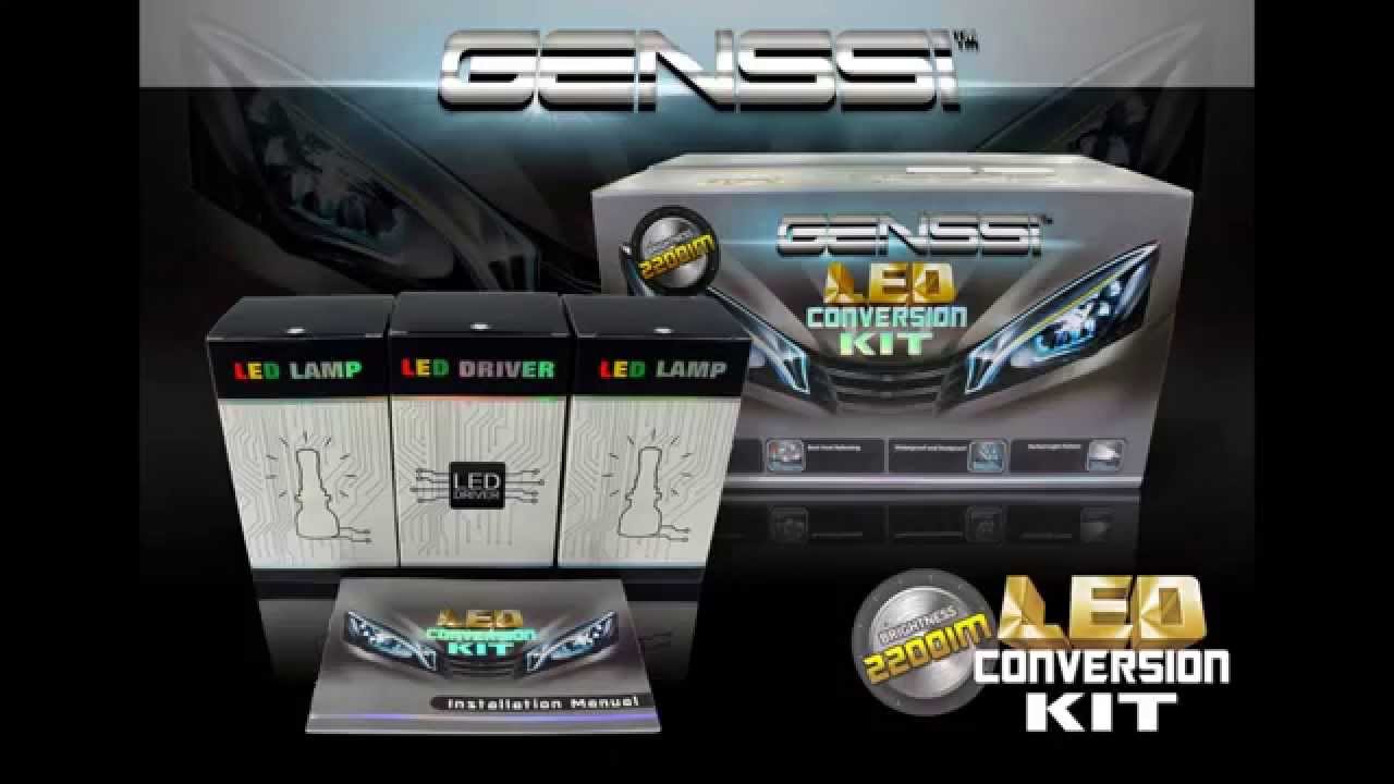 GENSSI LED CONVERSION KITS - BRIGHTEST LED HEADLIGHT KITS, CREE LED Bulbs HID Replacement