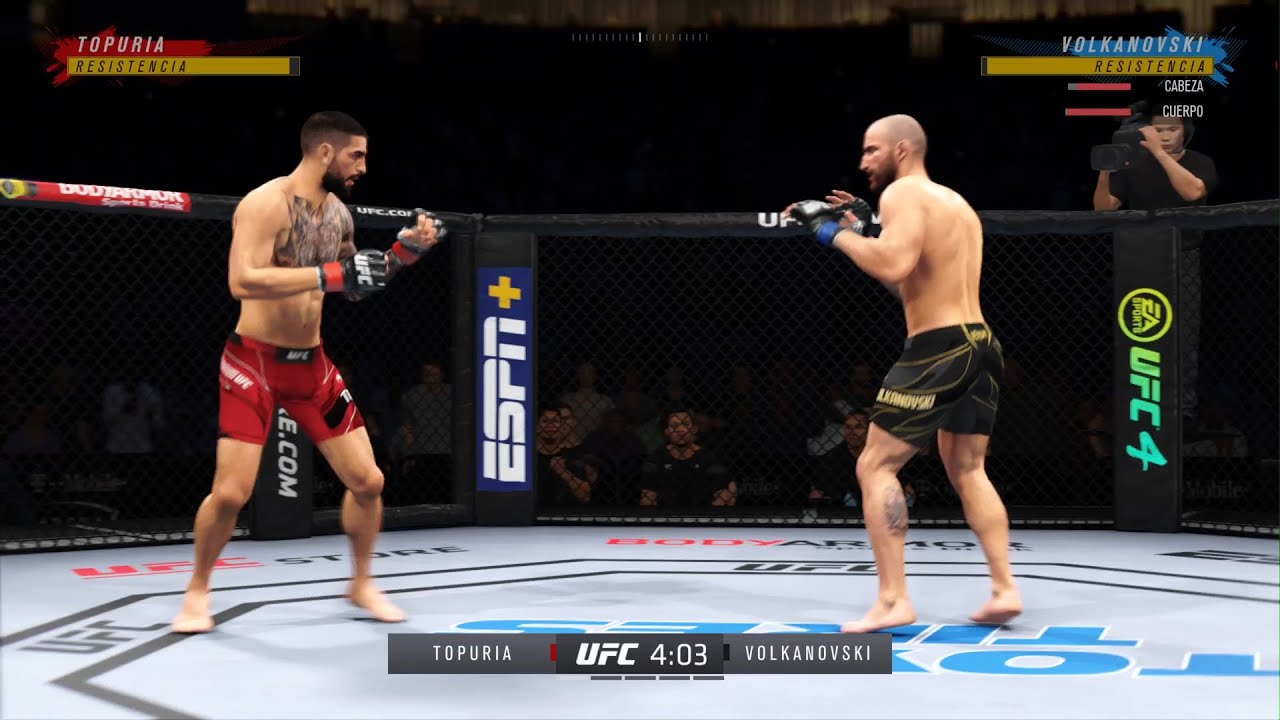 ILIA TOPURIA VS ALEXANDER VOLKANOVSKI (UFC 4) - Gameplay en español.