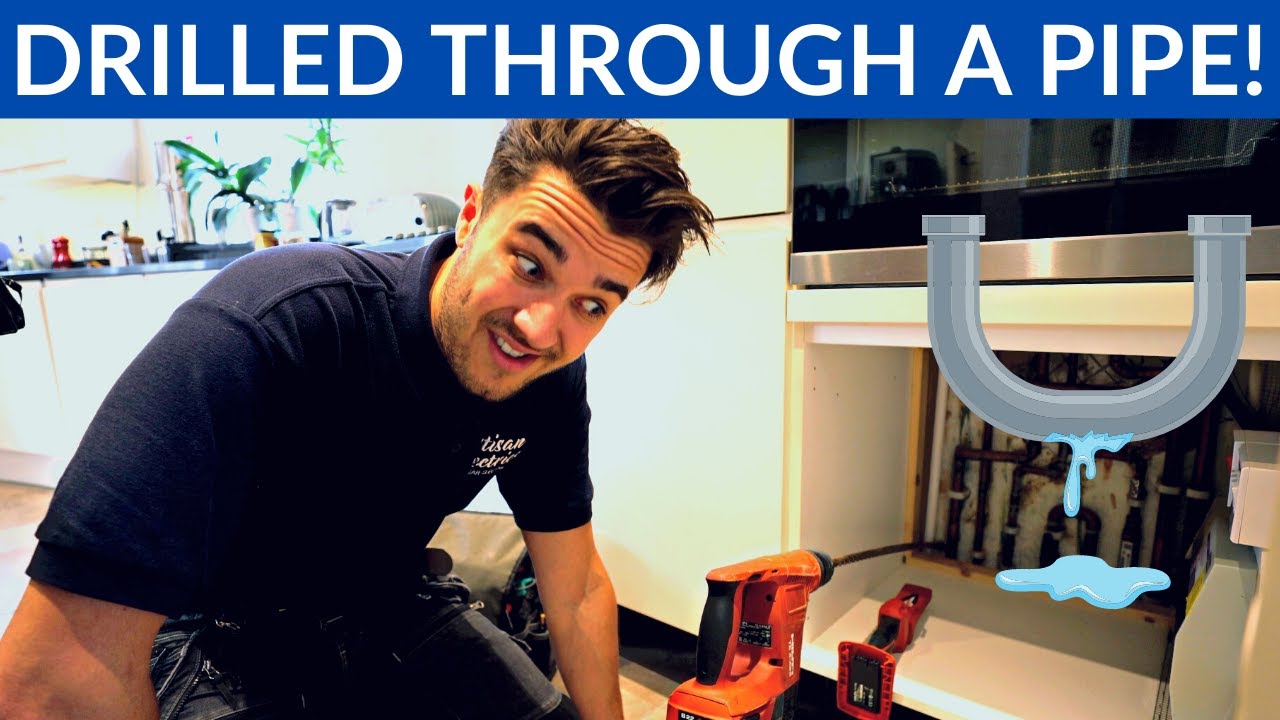 SPARKY DRILLED THROUGH A PIPE - Electrician Life