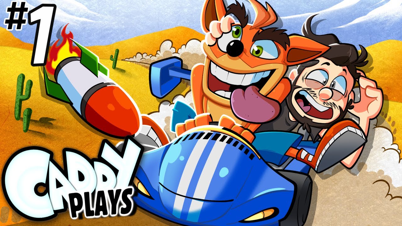 Caddy Plays Crash Nitro Kart (Part 1) [100%, ALL PLATINUM RELICS]
