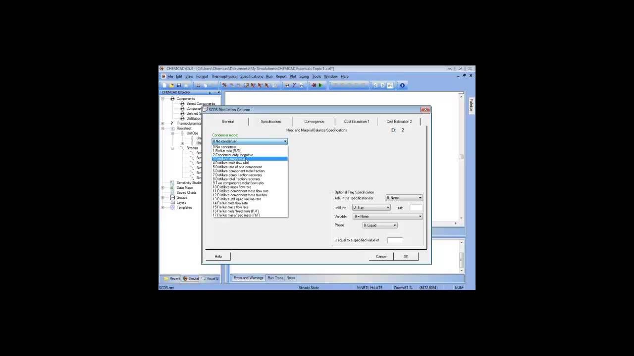 CHEMCAD Essentials Part 2 - Distillation Columns