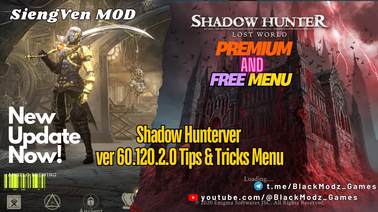 Shadow Hunter : Lost world Ver 60.120.2.0 VIP Menu Premium / free 