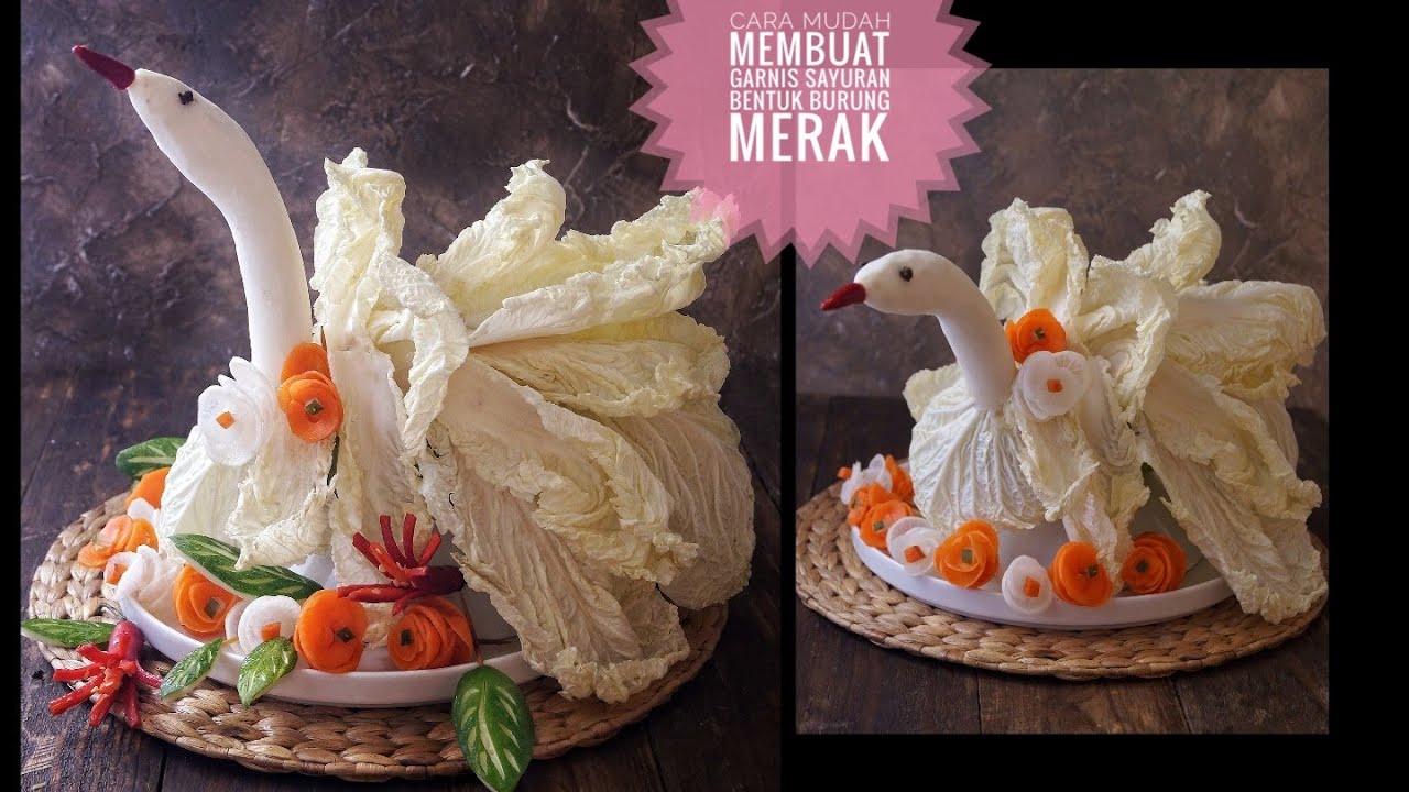 Cara membuat Garnish Tumpeng Cepat dan Mudah PART 5 │Membuat Garnish Angsa