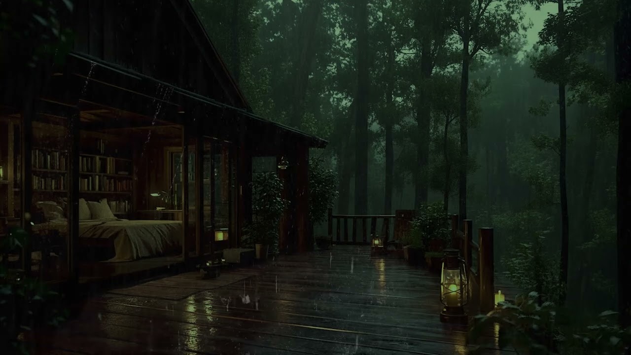 Soft Forest Rain at Night 🌧️ Peaceful Rain Sounds to Help You Relax and Fall into Deep Sleep