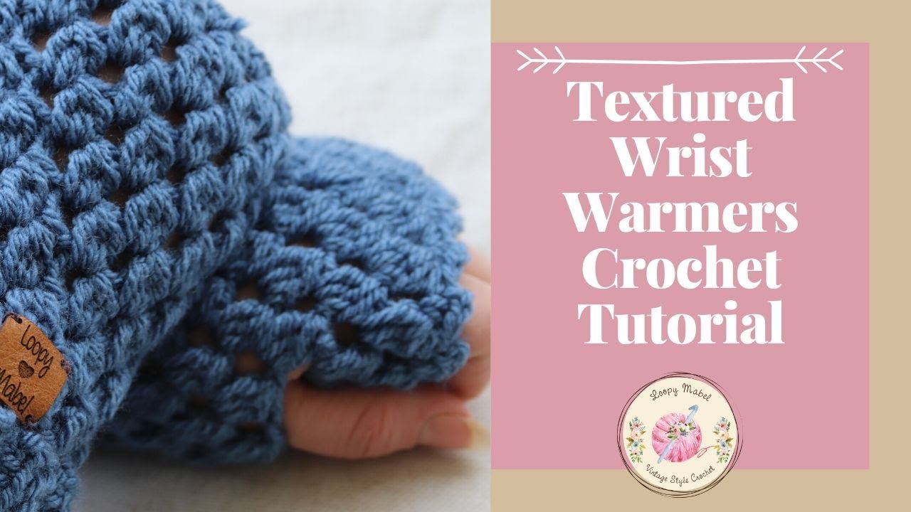 How To Crochet Fingerless Gloves Tutorial - Storm Wrist Warmer Pattern