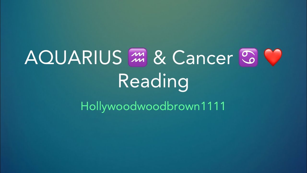 AQUARIUS ♒️ AND CANCER ♋️ ❤️Reading 2026