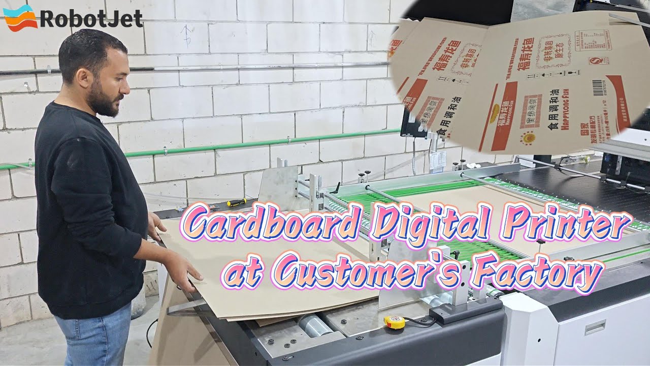 Cardboard Single Pass Digital Printer at Customer's Factory! #digitalprinter  #printing #machine