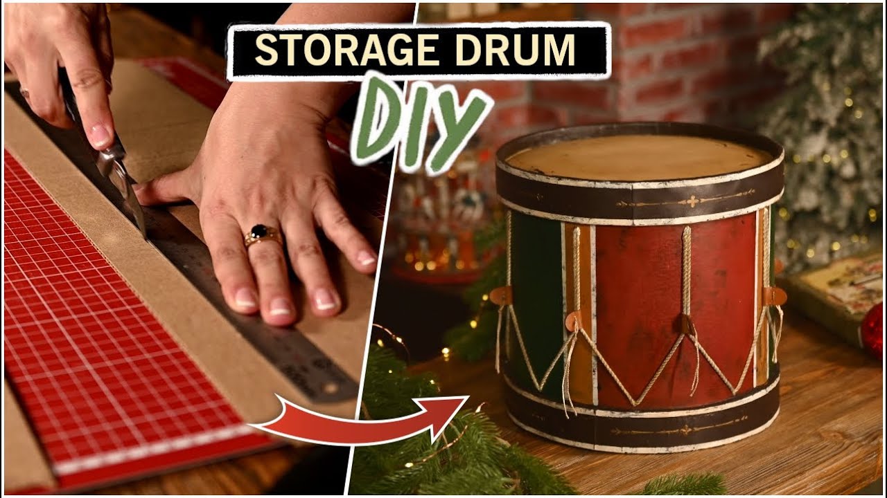 DIY antique drum storage box!
