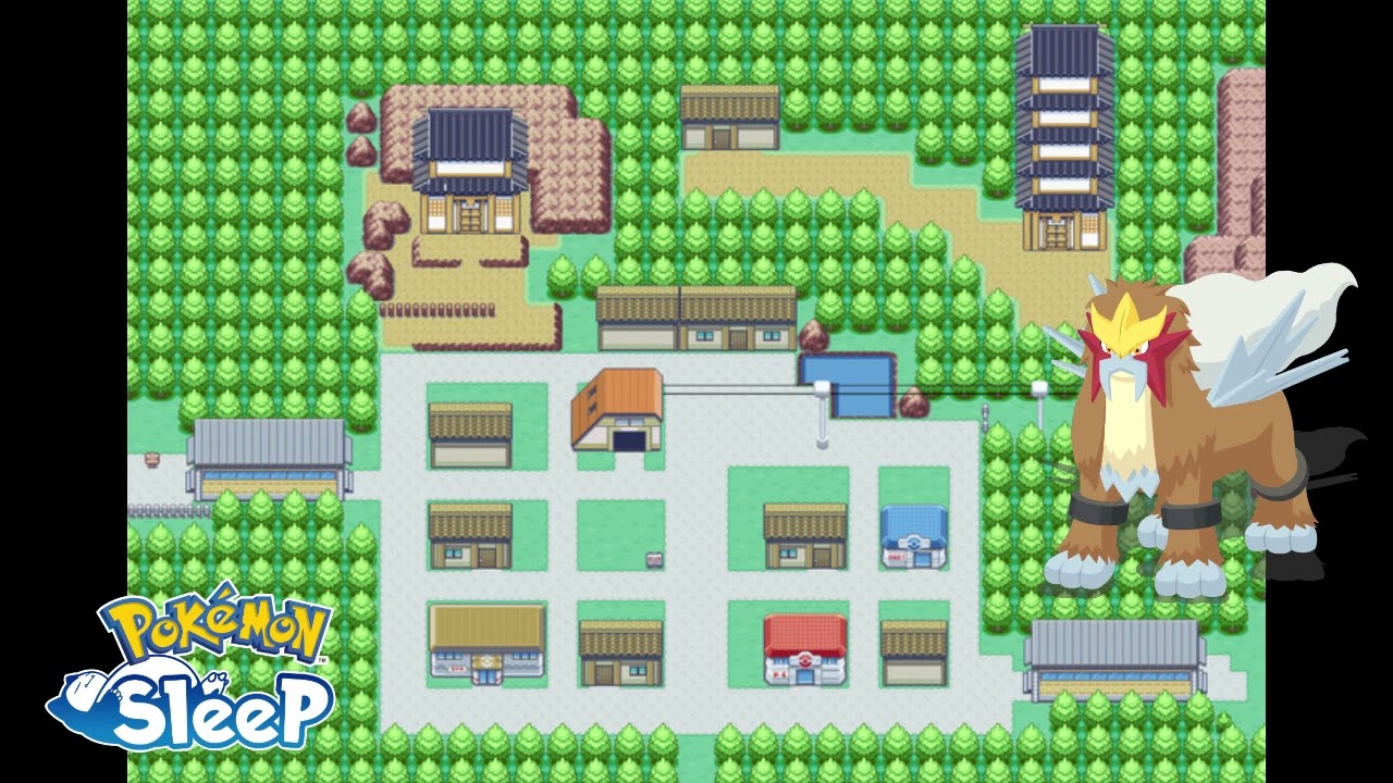 【Pokemon Sleep ポケモンスリープ BGM】Entei Research Event エンテイリサーチ Ecruteak City (Entei Ver.) 炎帝