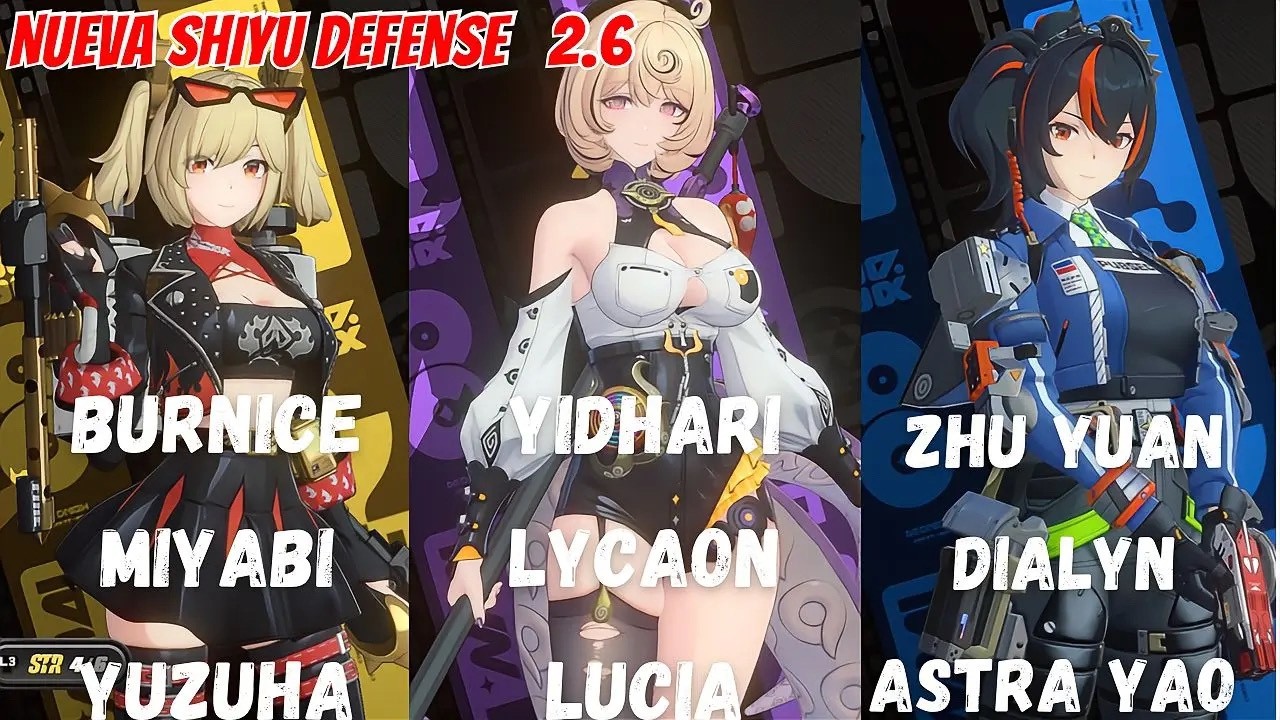 NEW Shiyu Defense / Burnice Miyabi Yuzuha x M0 Yidhari Team x Zhu Yuan Team/ Zenless Zone Zero 2.6