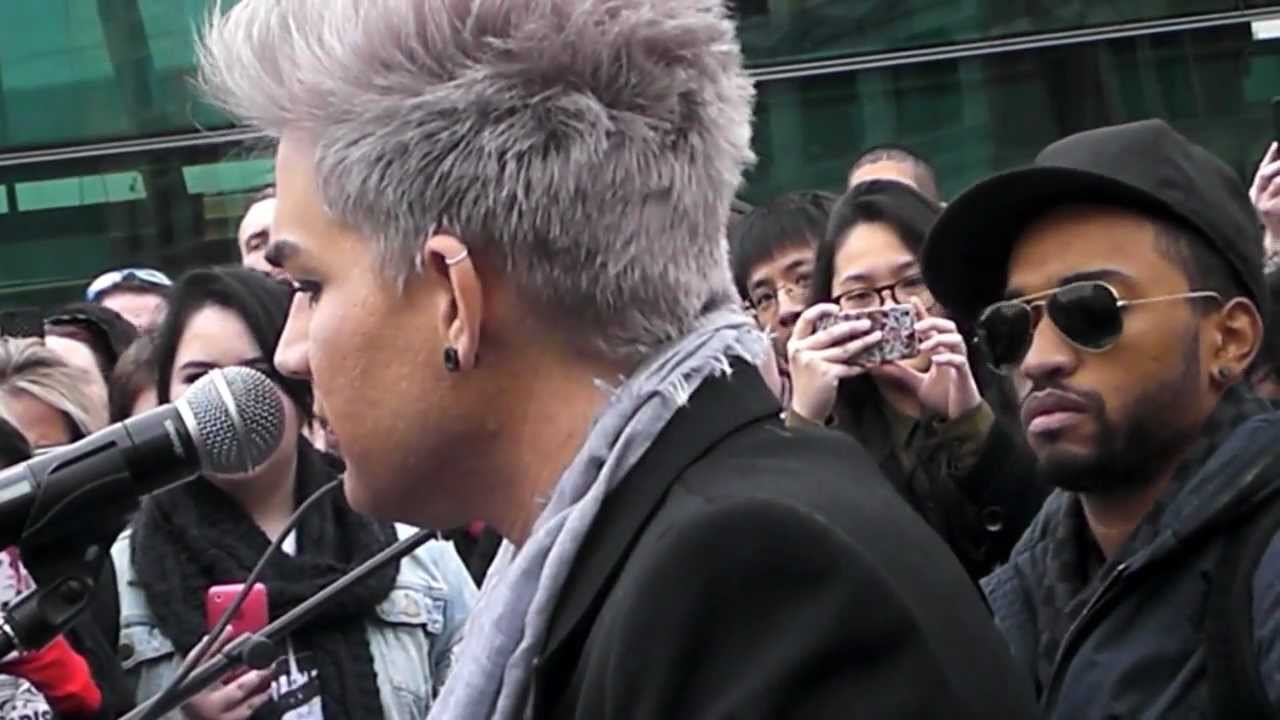 Adam Lambert, WWFM Channel V Guerilla Gig,, Federation Square, Melbourne 26/08/12