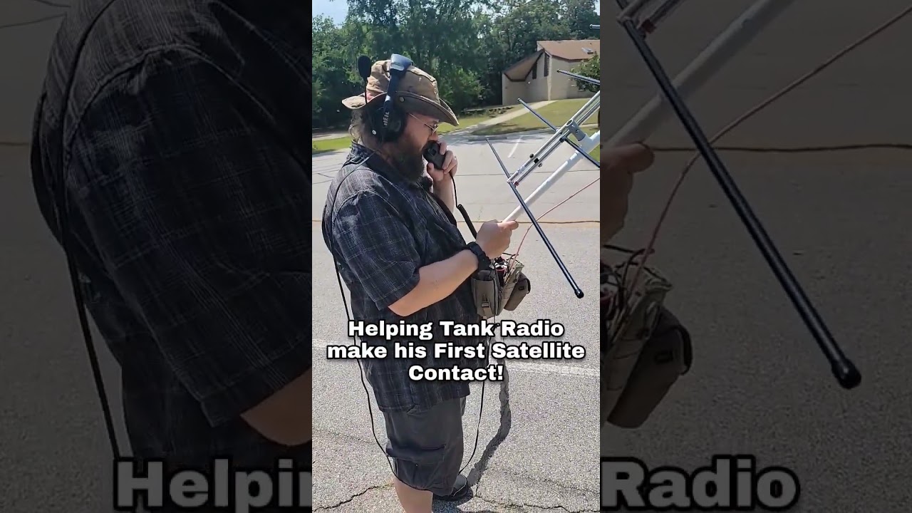 Tank Radio's First Satellite Contact! #hamradio #satellite #amsat #pota