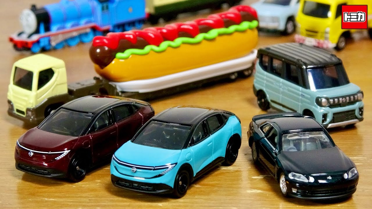 ホットドッグのインパクト！笑 トミカ 2025年ラスト12月新作新車両 日産リーフ(初回特別仕様)・スズキ スペーシアギア・ホットドッグカー・トミカプレミアム トヨタ ソアラ4.0GT リミテッド