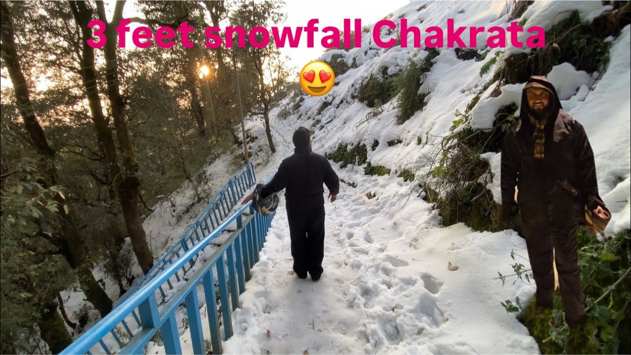 4 years Record breaking Snowfall at Chakrata ~ Uttrakhand 🥶 #chakrata #chakratahillstation #snow 