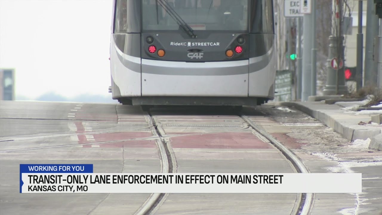 Kansas City begins transit-only lane enforcements, warns drivers of $50 fine
