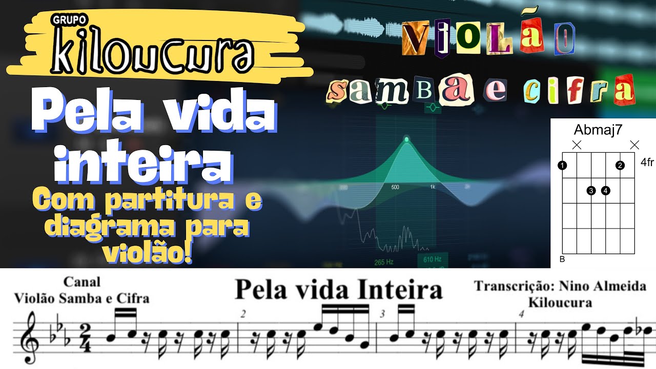 Pela vida inteira Kiloucura com violão partitura cifra pagode pagode90
