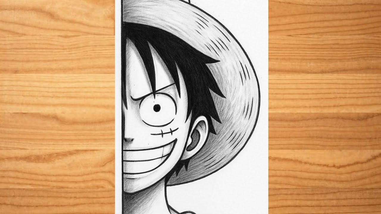 Easy Luffy Drawing || How to Draw Luffy || Luffy Drawing Tutorial for beginners || Easy Tutorial