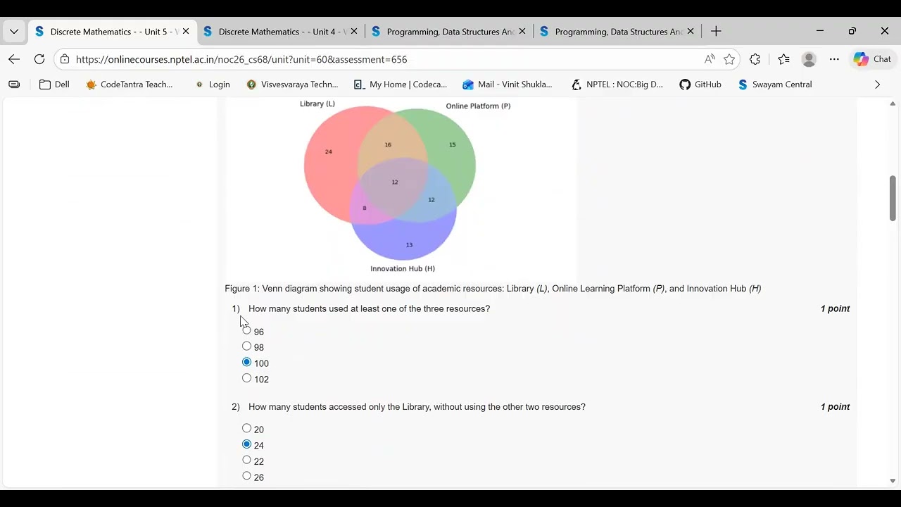 NPTEL Discrete Mathematics – Assignments Solutions Week 1 & 2