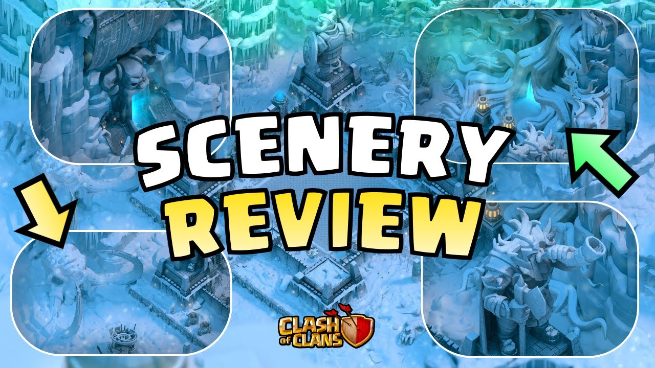 NEW Frost Age Scenery REVIEW! All Animations and Easter Eggs (Clash Of Clans)