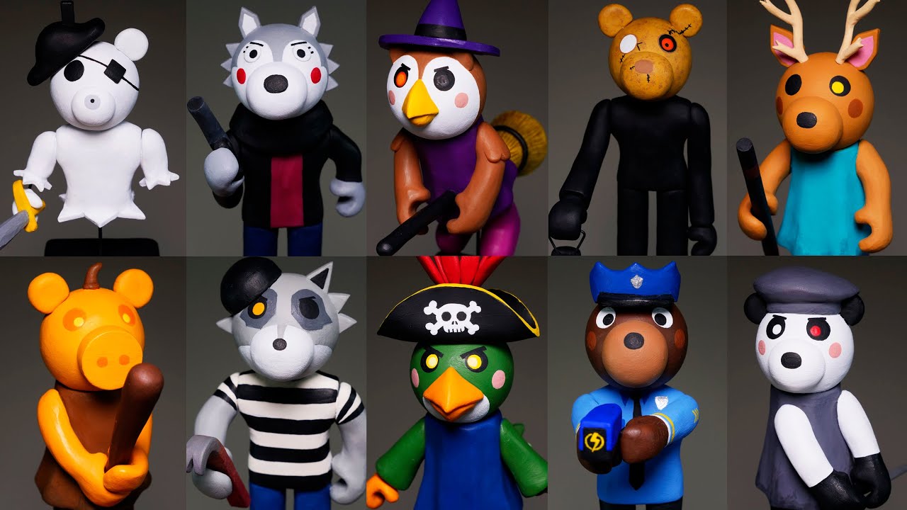 Создание всех персонажей Roblox Piggy (Книга 2) ➤ Часть 5 ★ Урок по лепке из полимерной глины