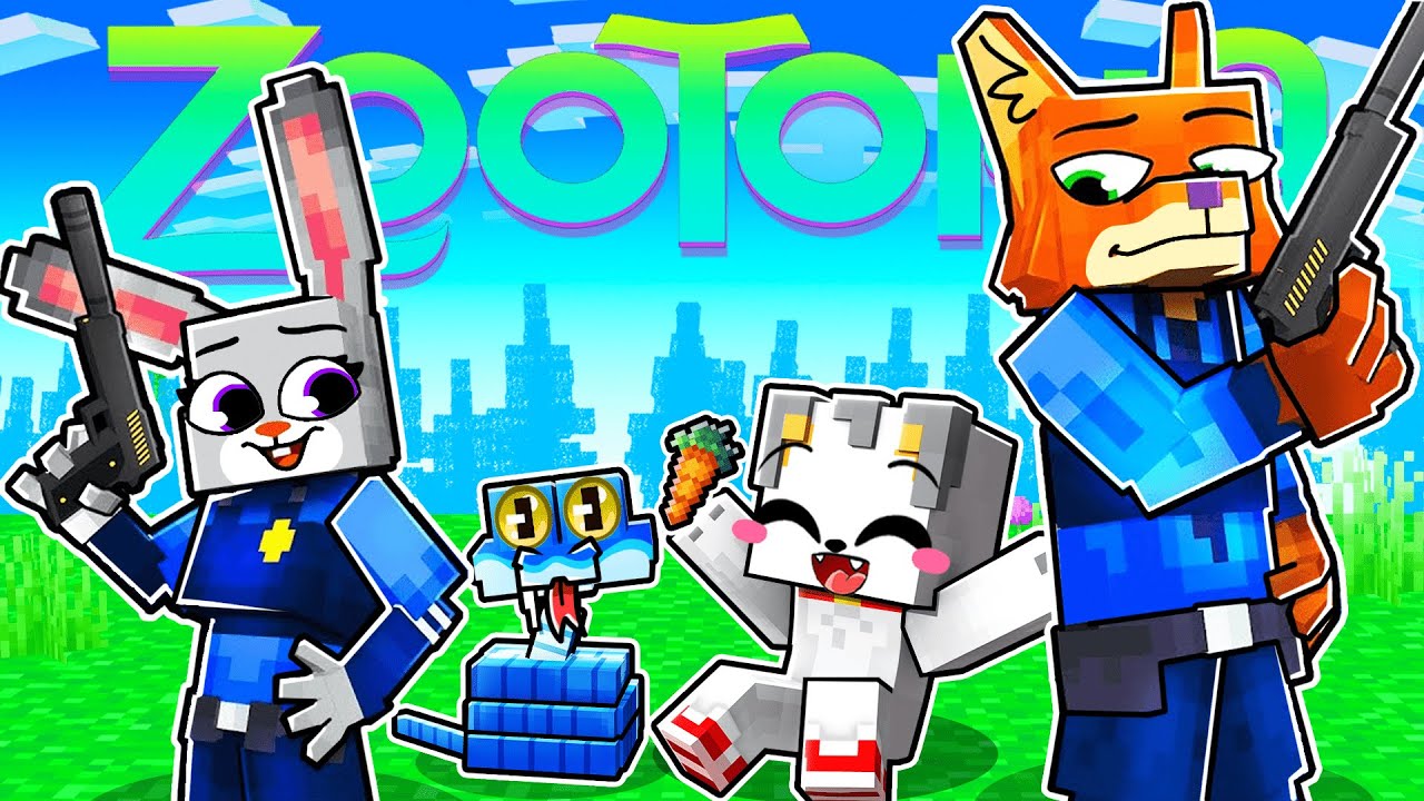 Alexy es Adoptado por FAMILIA ZOOTOPIA en Minecraft! 🐰💖🦊