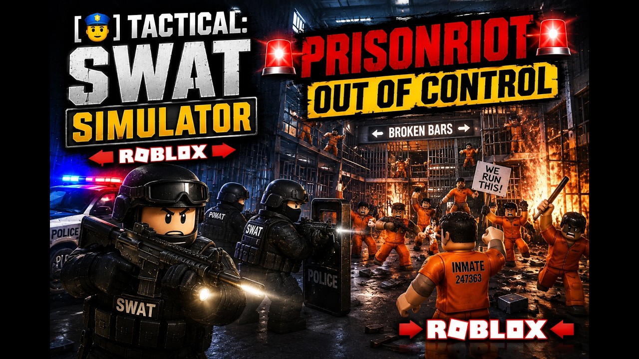 [👮] Tactical: Swat Simulator  🚨🚨🚨 Broken Bars &harr;️ Prisonriot out of control.  ➡️  Roblox  ⬅️