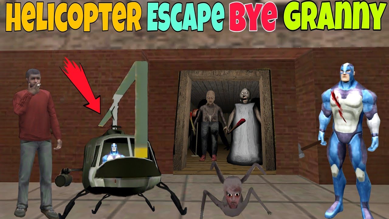 Rope Hero Granny  Helicopter Escape । Rope Hero Vice Town। Granny Horror Game । Junnu Malik Gaming