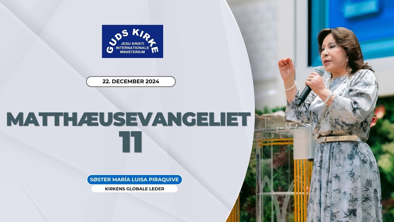 Prædiken - Matthæusevangeliet 12 Søster María Luisa Piraquive 22 december 2024