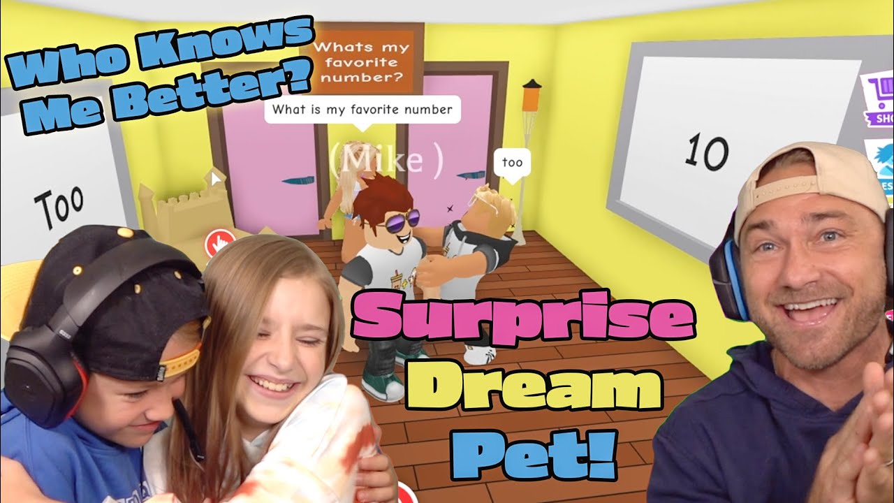 Who Knows Me Better Wins Surprise DREAM PET!! Roblox Adopt Me!!