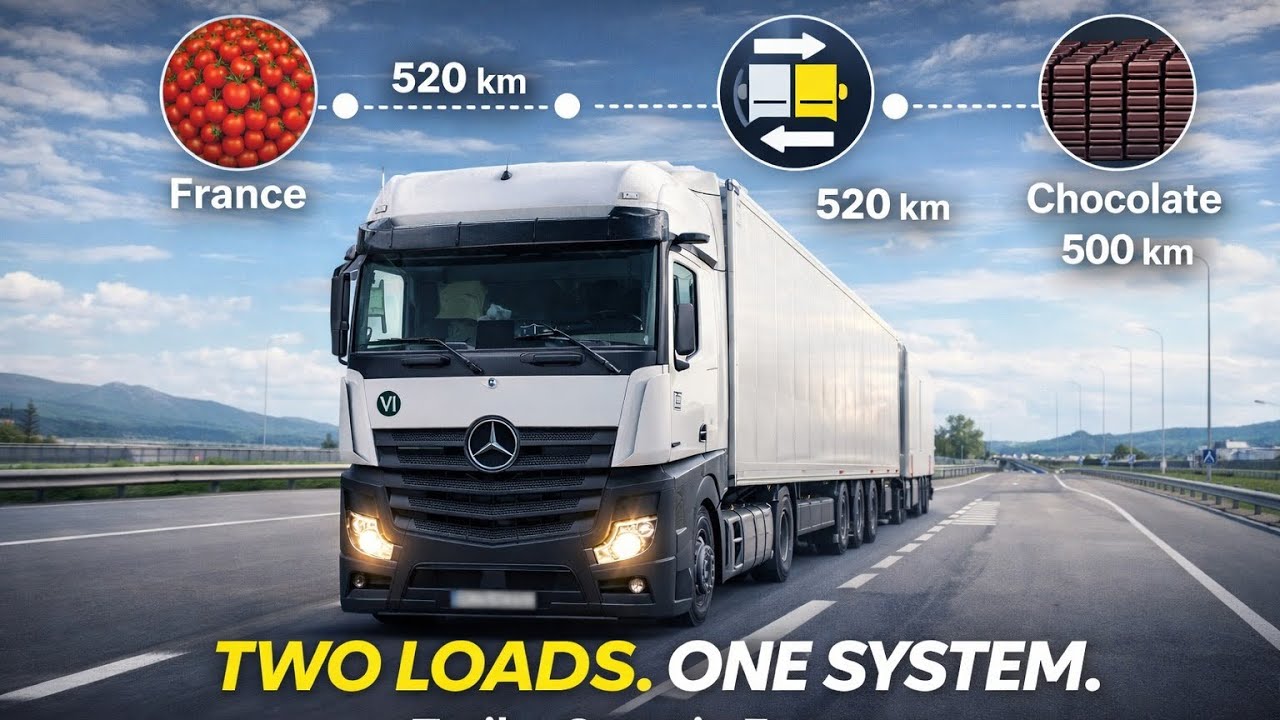 1 ట్రిప్… 2 లోడ్లు 🚛 | ట్రైలర్ స్వాప్ system