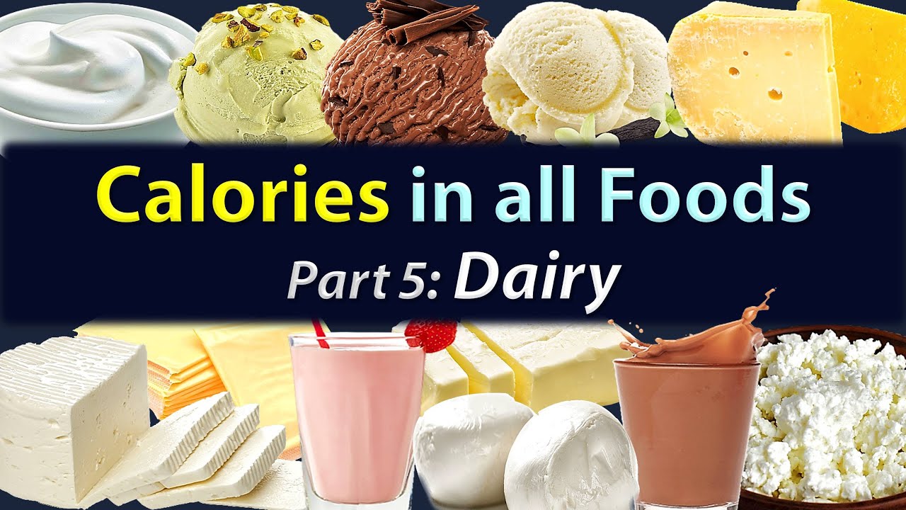 Food Calorie Chart – Part 5: Dairy – High & Low Calorie Milk, Yogurt, Cheese, Ice Cream, etc.