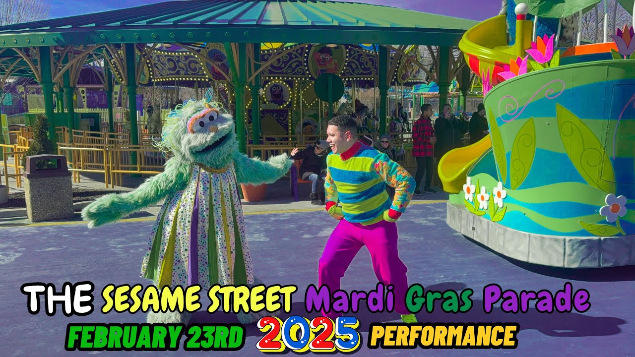 Sesame Street Mardi Gras Parade Performance February 23rd 2025 Sesame Place PA 4K