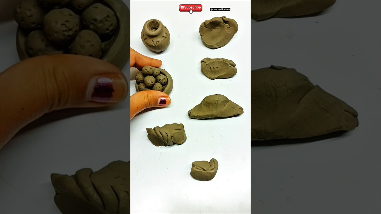 Destroying a beautiful miniature clay kitchen set 😱 || 