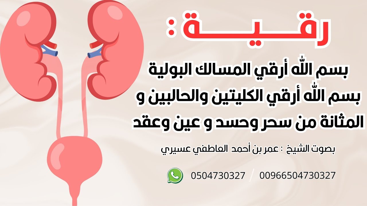 رقية المسالك  البولية والكليتين والحالبين والمثانة | عمر العاطفي
