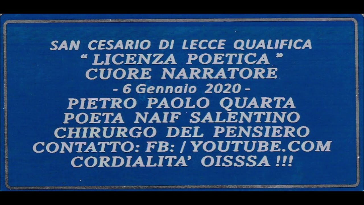 832°VIDEO Dan Balan   Allegro Ventigo PPQ  POETA NAIF SALENTINO CORDIALITA'